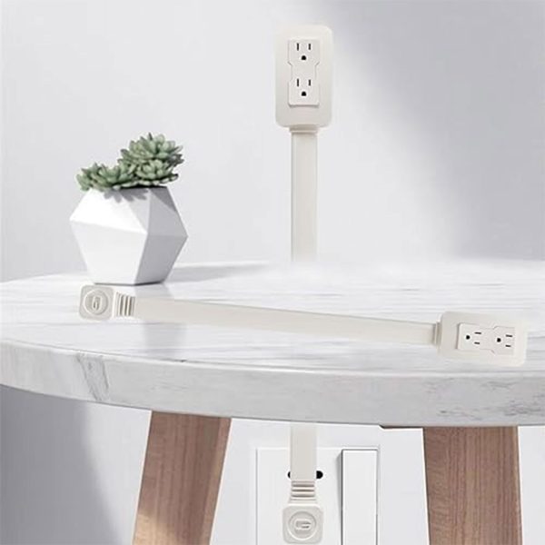 مشترك كهرباء قابل للتمدد والسحب مقبس كهرباء و USB يدور 180 درجة